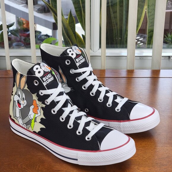 Converse x Bugs Bunny 80Years CTAS HI 169225F Size Men's 9.5 / Women's 11.5 NWB - Picture 2 of 15